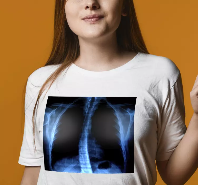 Rintakehän röntgen halloween paita - Tenstickers