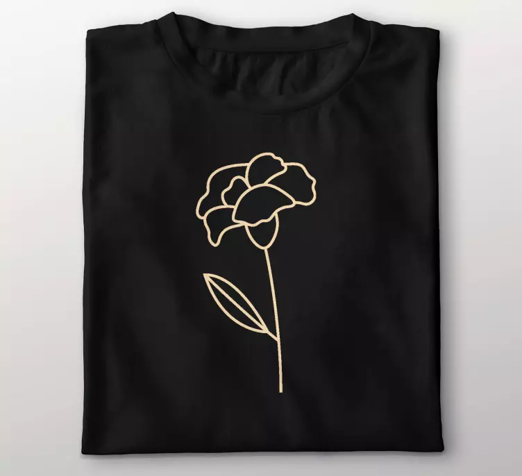 Söpö viivapiirros kukkakuvio mukautettu paita - Tenstickers