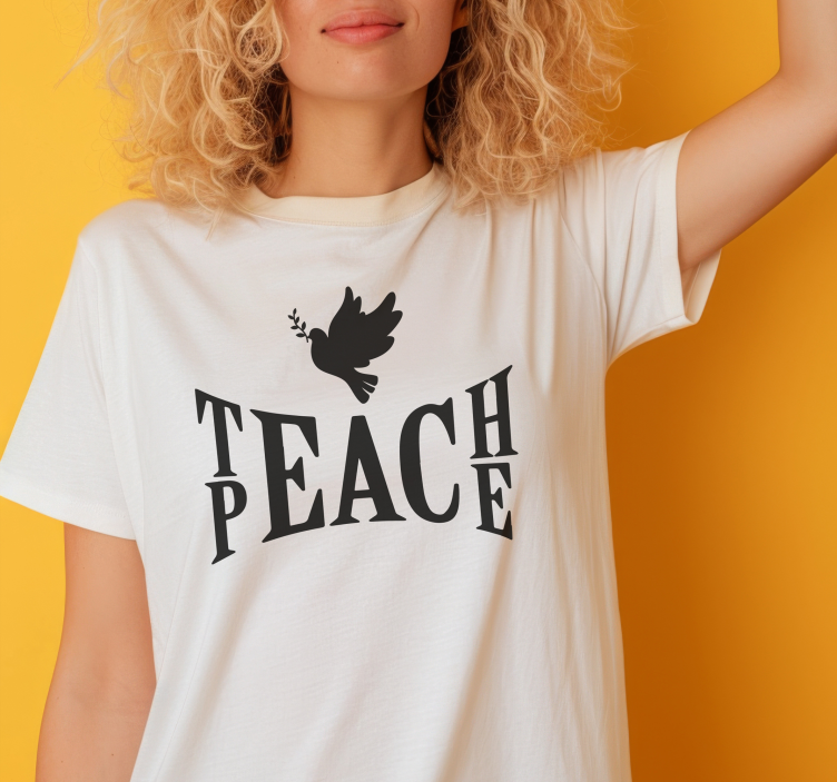 Teach peace t-paita - Tenstickers