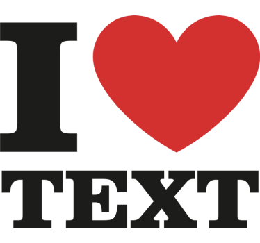 I love t-paita nimellä - Tenstickers