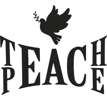 Teach peace t-paita - Tenstickers