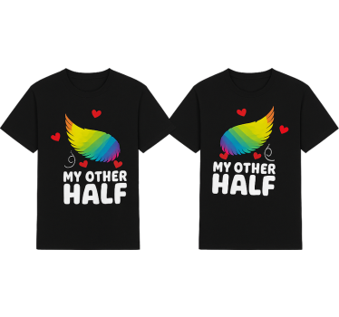 Lgbt toinen puoliskoni parin t-paita - Tenstickers