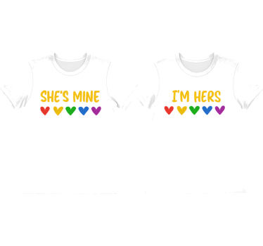 Lgbt hän on minun parin t-paita - Tenstickers