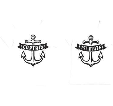 Kapteeni - 1. perämiesparin t-paita - Tenstickers