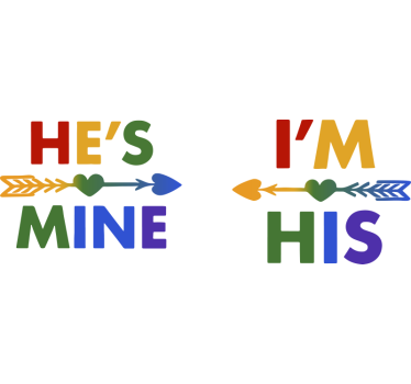 Lgtb hän on omani parin t-paita - Tenstickers