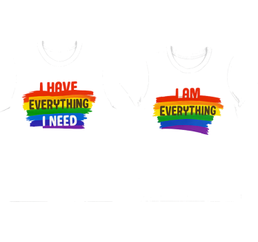 Lgbt minulla on kaikki mitä tarvitsen parin t-paita - Tenstickers
