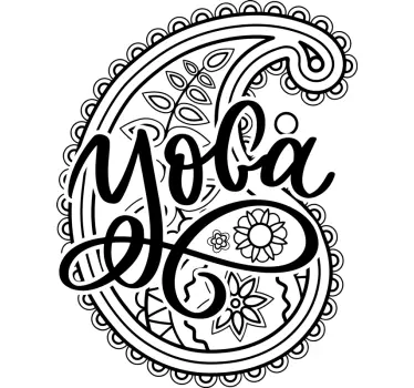 Arabic paisley design t-paita - Tenstickers