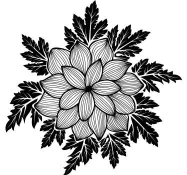 Iso kukka paisley kuva t-paita - Tenstickers