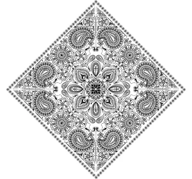 Paisley laatta kuvio t-paita - Tenstickers