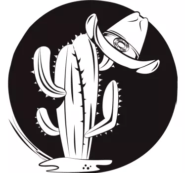 Kaktus hatun kanssa t-paita - Tenstickers