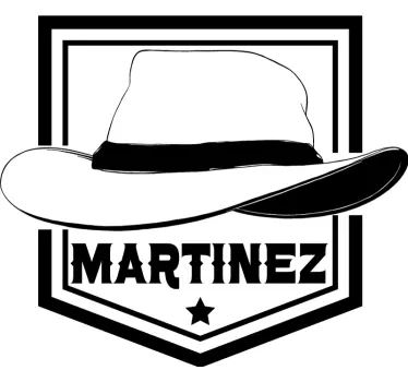 Tyylikäs hattu embleemi t-paita - Tenstickers