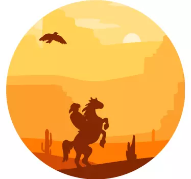 Cowboy auringonlaskun seikkailu t-paita - Tenstickers