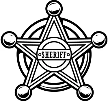 Sheriffin tähtiembleemi t-paita - Tenstickers