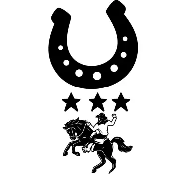 Hevosenkenkä ja hevonen malli t-paita - Tenstickers