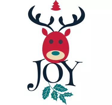 Joy ja poro paita jouluun - Tenstickers