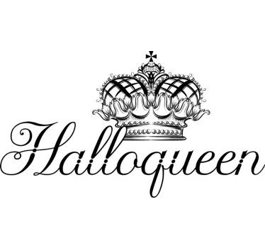 Halloween kruunu ilmaisu t-paita halloweeniksi - Tenstickers