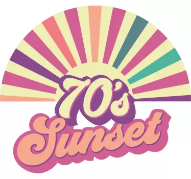 T-paita 70-luvun auringonlaskun lainaus ja auringonlasku - Tenstickers