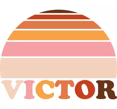 Retro värikäs auringonlasku t-paita - Tenstickers