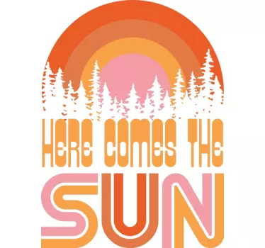 Auringonnousun metsägrafiikka t-paita - Tenstickers