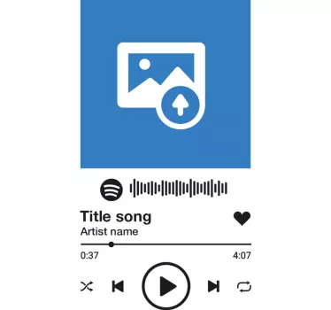Spotify tekstillä ja kuvalla - Tenstickers