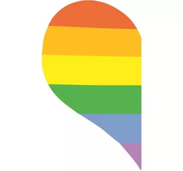 Sateenkaaren sydän samanlaiset paidat - Tenstickers