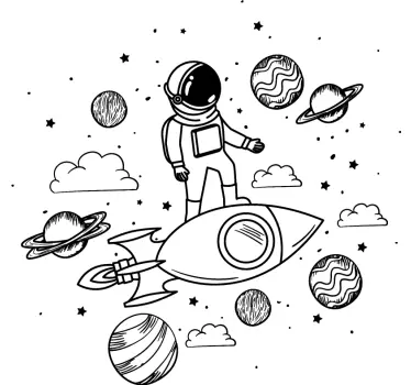 Mies avaruudessa paita lapselle - Tenstickers
