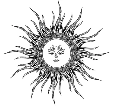 Kuu ja aurinko samanlaiset paidat - Tenstickers