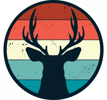 Retro peuran siluetti t-paita - Tenstickers