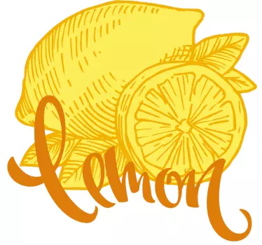 Oranssi ja sitruuna luonnos söpö paita - Tenstickers
