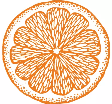 Oranssi käsin piirretty naisten t-paita - Tenstickers