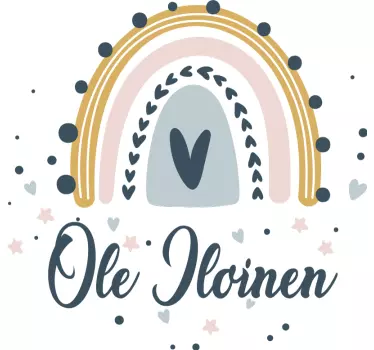 Ole onnellinen tyylikäs sateenkaari paita lapselle - Tenstickers