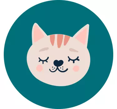 Söpö kissan pää paita lapselle - Tenstickers