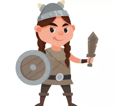 Vikinkisoturi hahmo lasten t-paita - Tenstickers