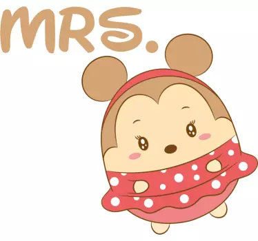 Herra. Ja rouva minni ja mikki samanlaiset paidat - Tenstickers