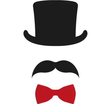 Suu sarjakuva viikset samanlaiset paidat - Tenstickers