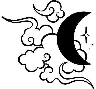 Kuu ja aurinko parin t-paita - Tenstickers