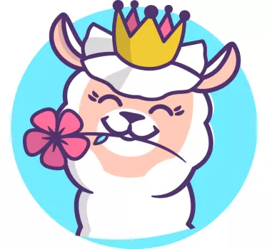 Söpö lama prinsessa t-paita - Tenstickers