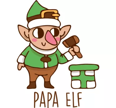 Papa elf teksti paita jouluun - Tenstickers