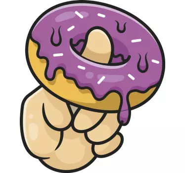 Sormilla pidettävä donitsi lasten t-paita - Tenstickers