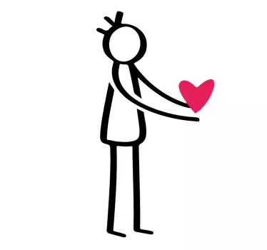 Parin t-paita sydämen eleellä - Tenstickers