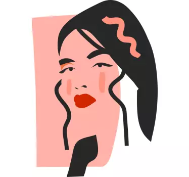 Maalattu naisten kasvot t-paita - Tenstickers