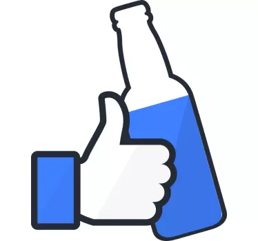 Facebook kuten pullot-paidan kanssa - Tenstickers