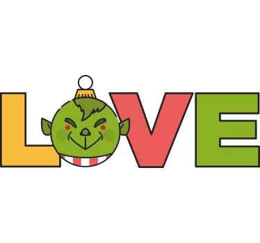 Grinch love joulu t-paita - Tenstickers