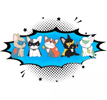 Superkoirien sankaripaitakokoelma lasten t-paita - Tenstickers