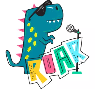 Siisti laulava dinosaurusten lasten t-paita - Tenstickers