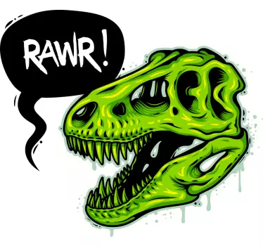 Vihreä dinosauruksen ilme äiti ja tytär t-paita - Tenstickers