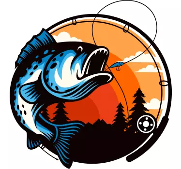 Basso kala kalastus kuvitus t-paita - Tenstickers