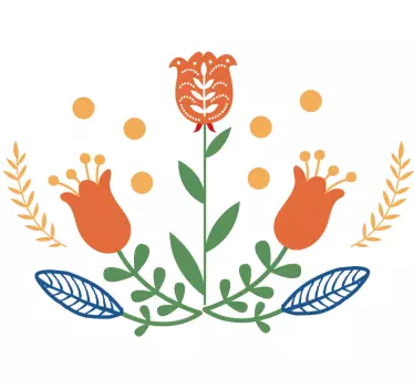 Kukkainen kevätriemu t-paita - Tenstickers