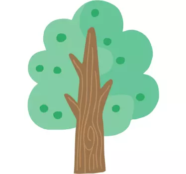 Vihreä puu kuvio lasten t-paita - Tenstickers