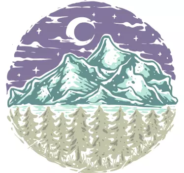 Talvi metsä kohtaus t-paita - Tenstickers